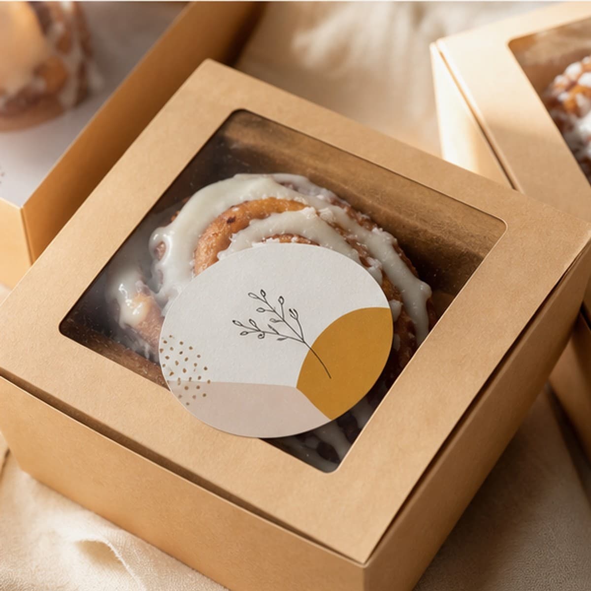 Custom Bakery Box Stickers printed sticker examples