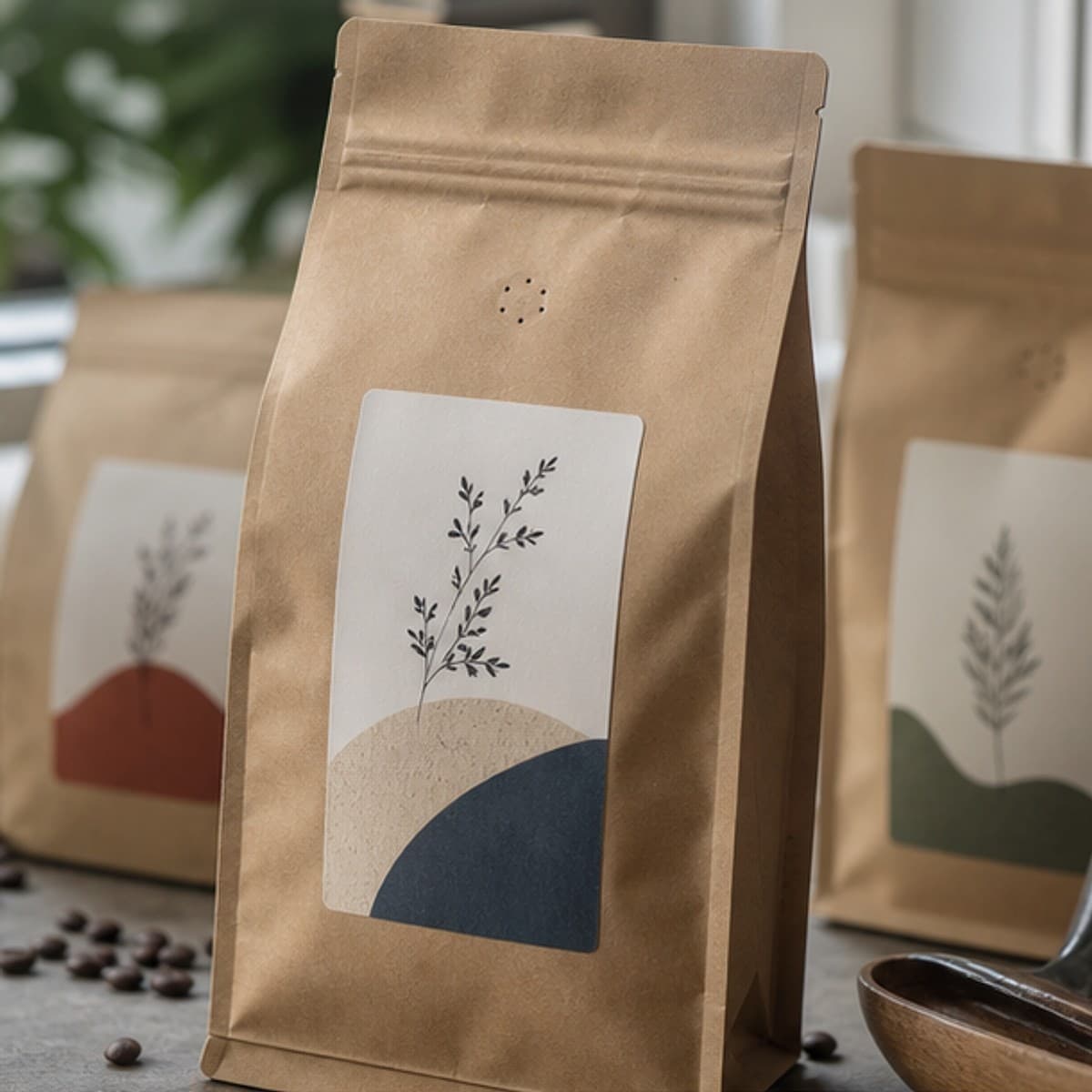 Custom Coffee Bag Labels printed sticker examples