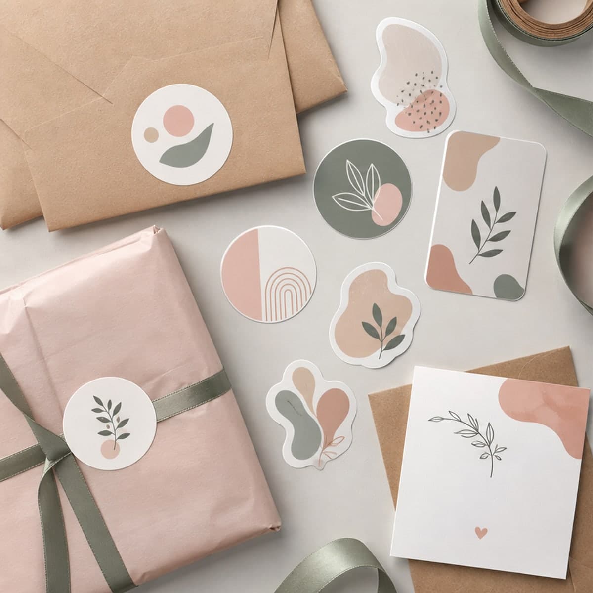 Custom Packaging Stickers sheet and print examples