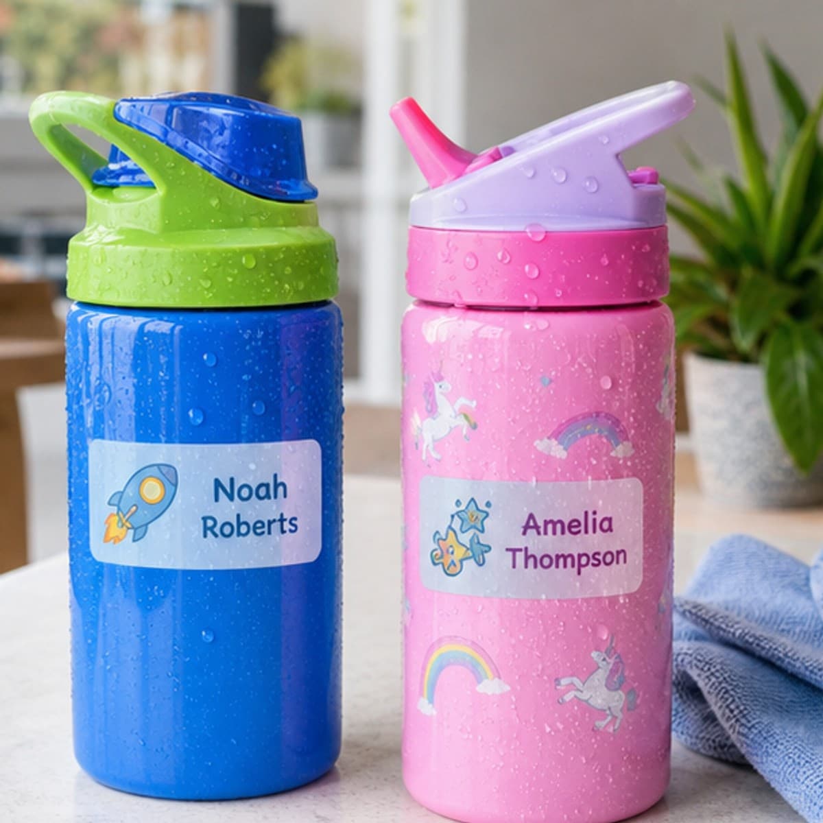 Waterproof Water Bottle Name Stickers printed sticker examples