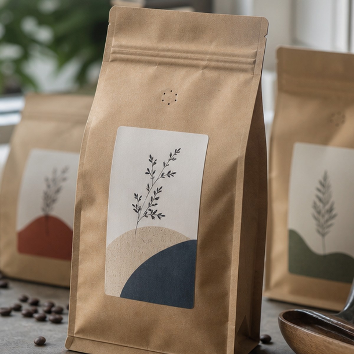 Custom Coffee Bag Labels printed sticker examples