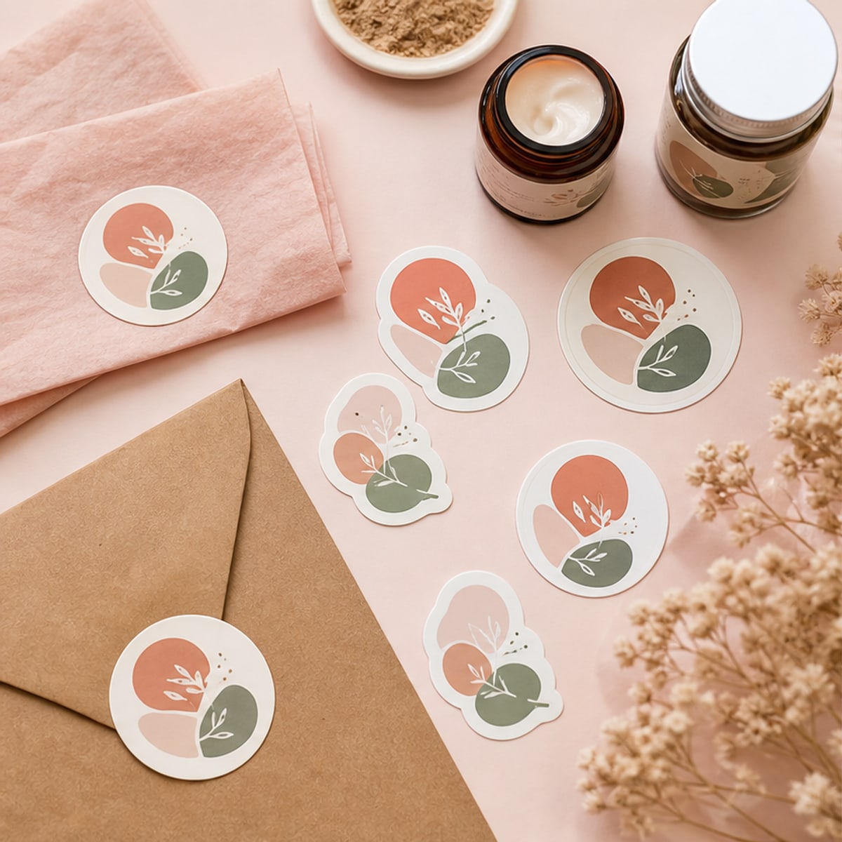 Custom Logo Stickers sheet and print examples