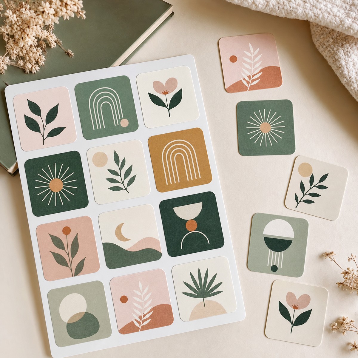 Custom Square Stickers printed sticker examples