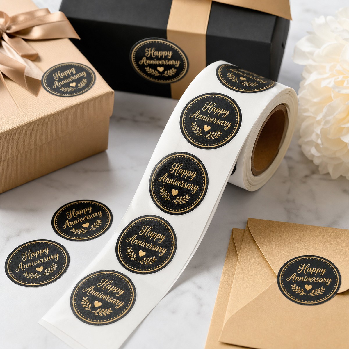 Waterproof Anniversary Stickers printed sticker examples