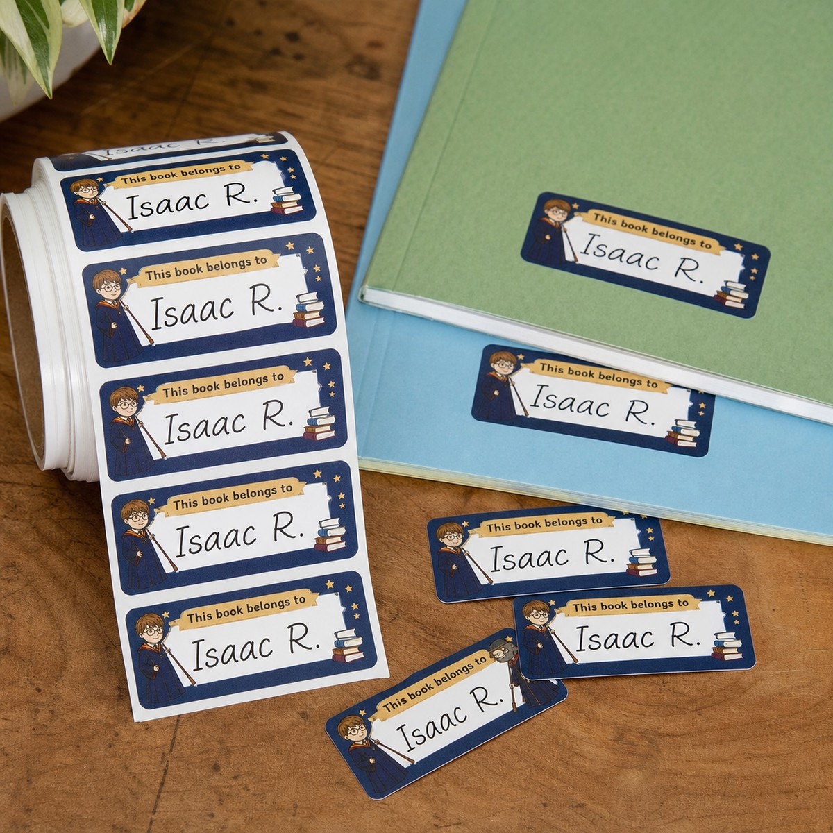 Waterproof Book Name Labels printed sticker examples