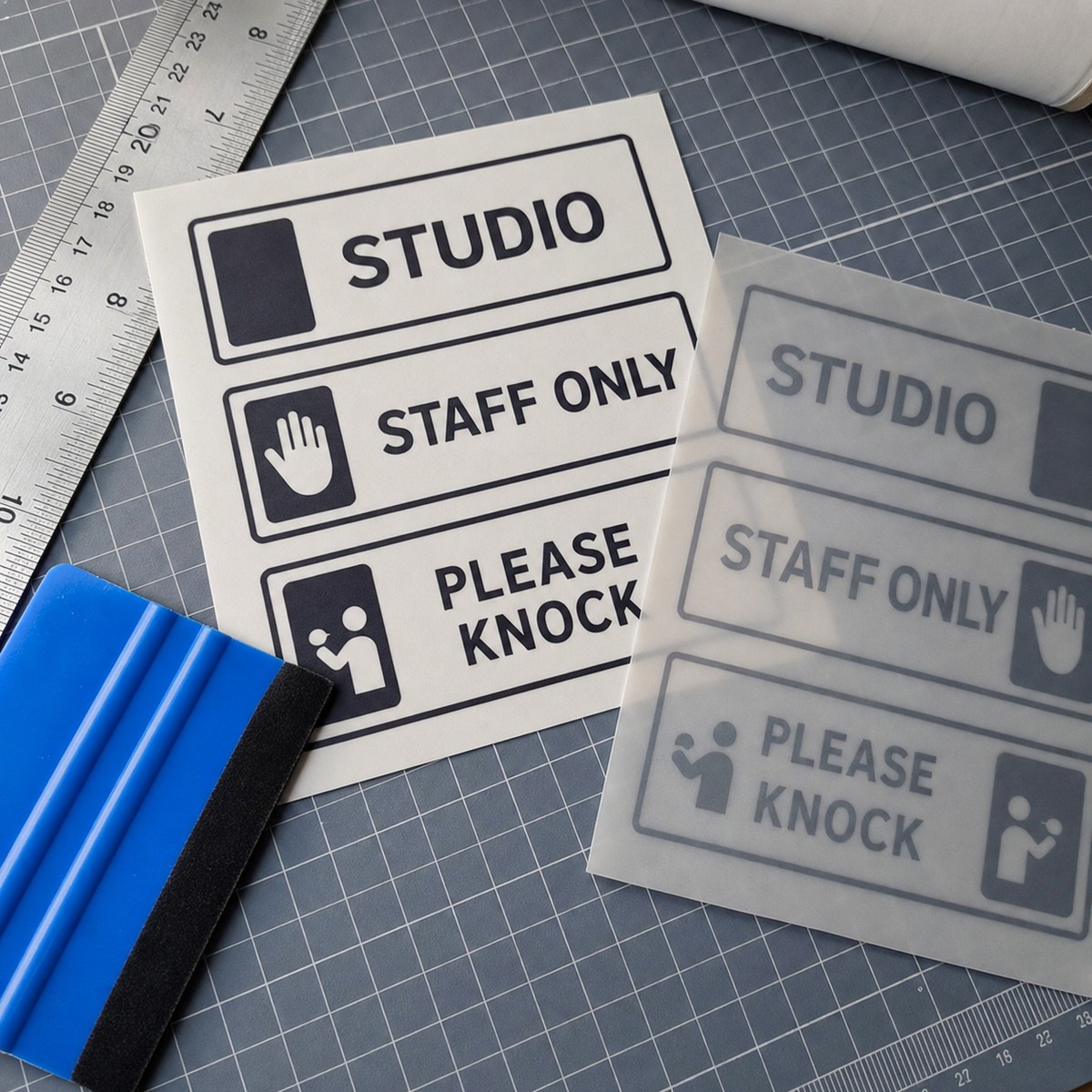 Waterproof Door Sign Stickers printed sticker examples