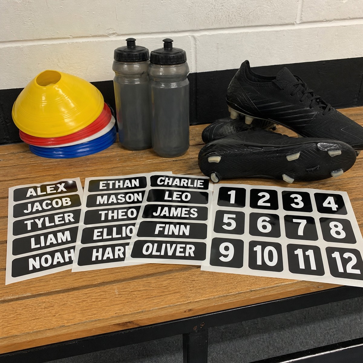 Waterproof Football Team Name Stickers printed sticker examples