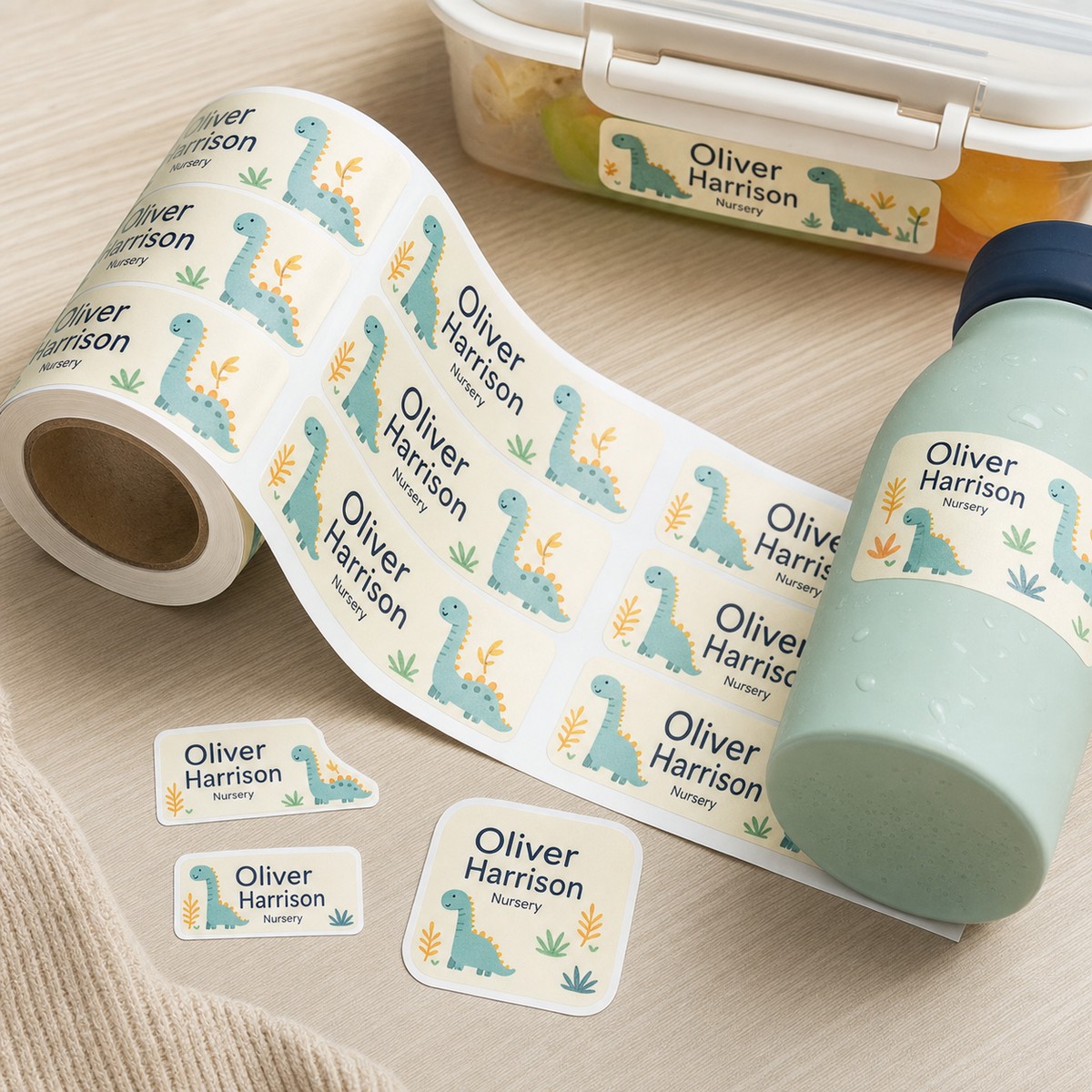 Waterproof Nursery Name Stickers printed sticker examples