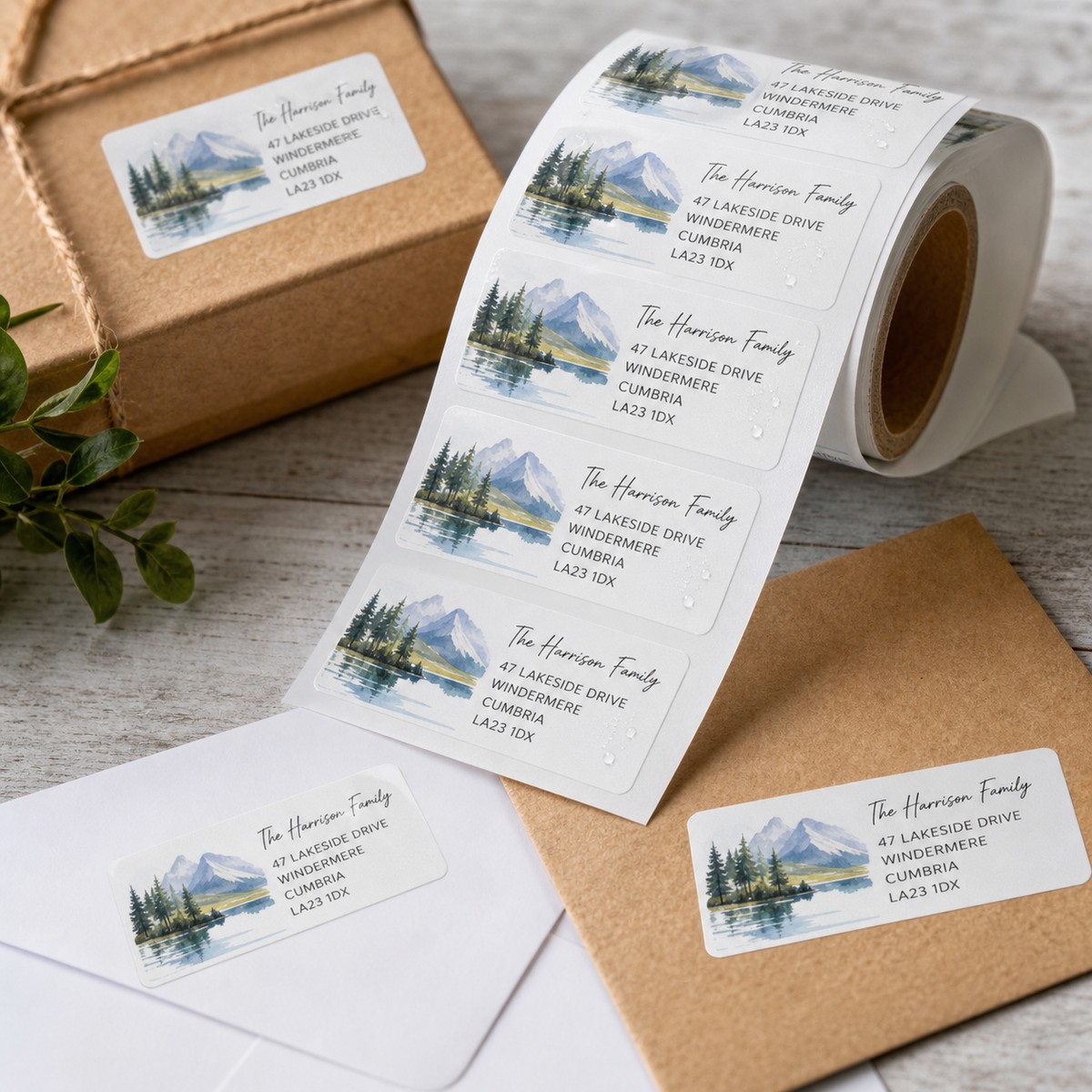 Waterproof Return Address Labels printed sticker examples
