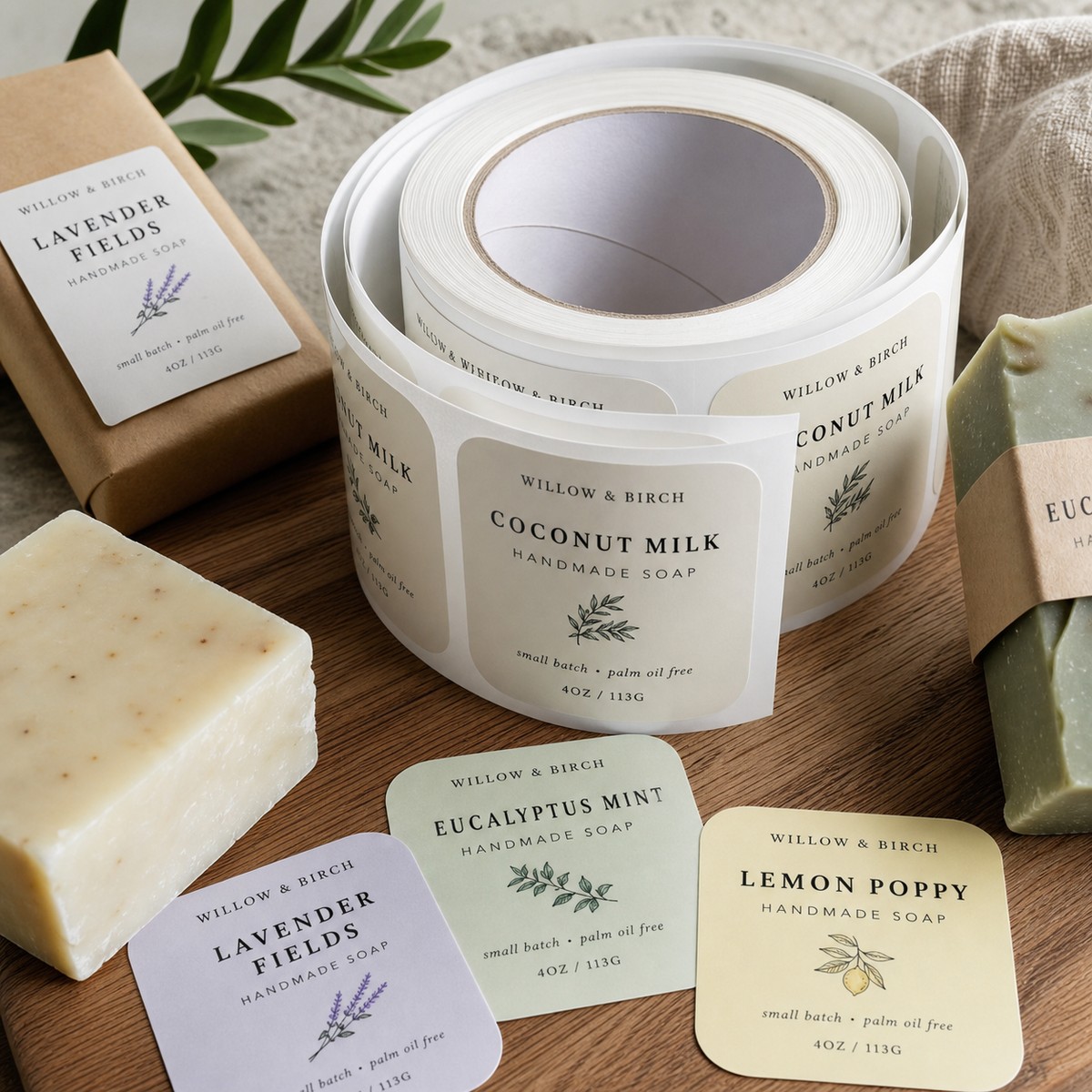 Waterproof Soap Labels printed sticker examples