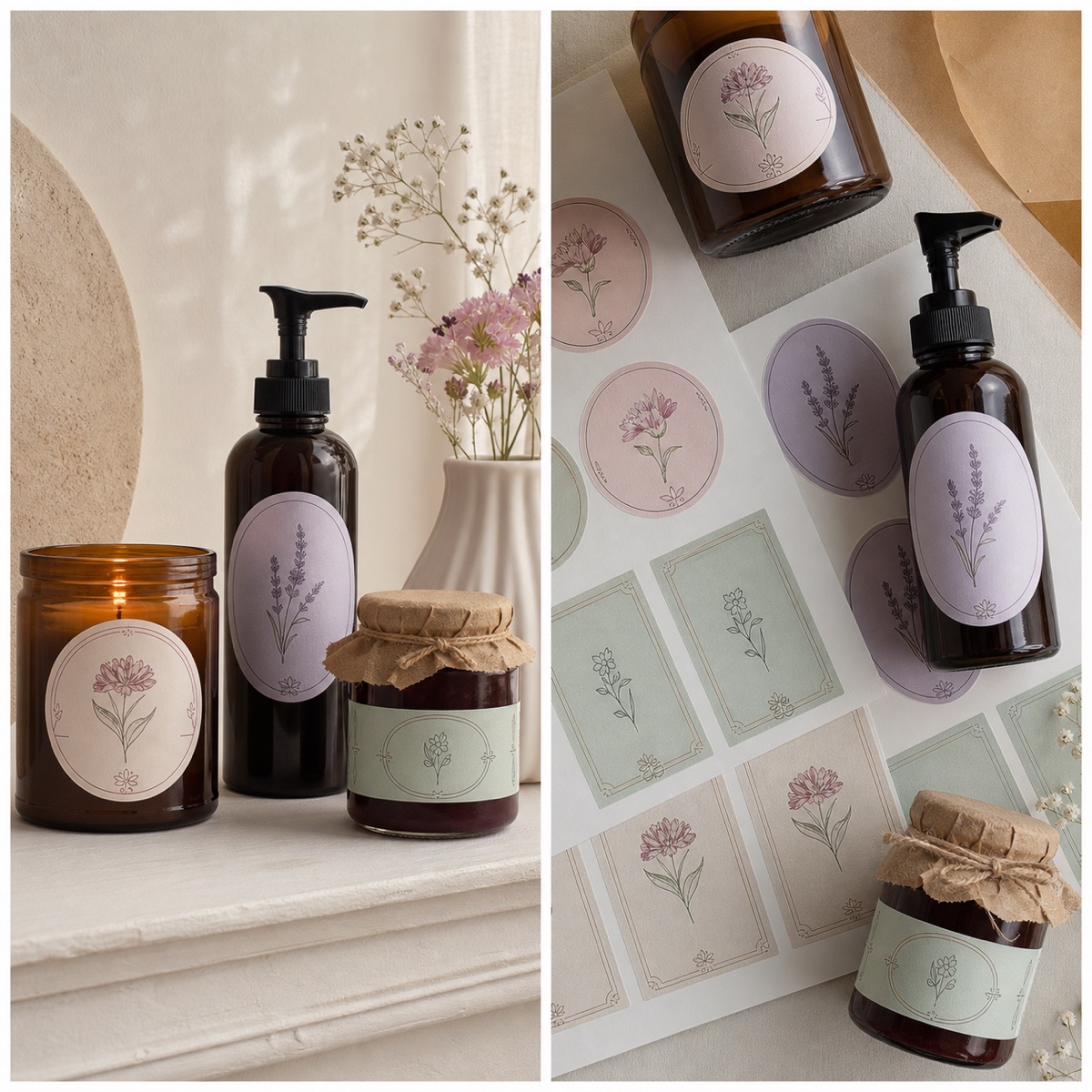 Custom Product Labels product examples and finish