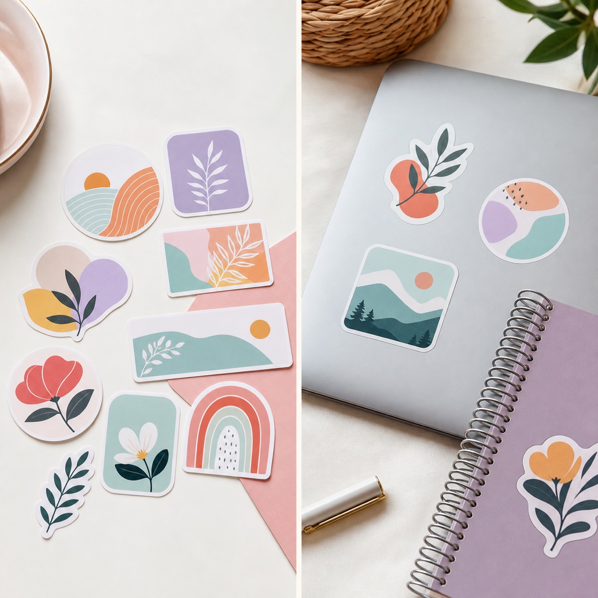 Custom Vinyl Stickers product examples and finish