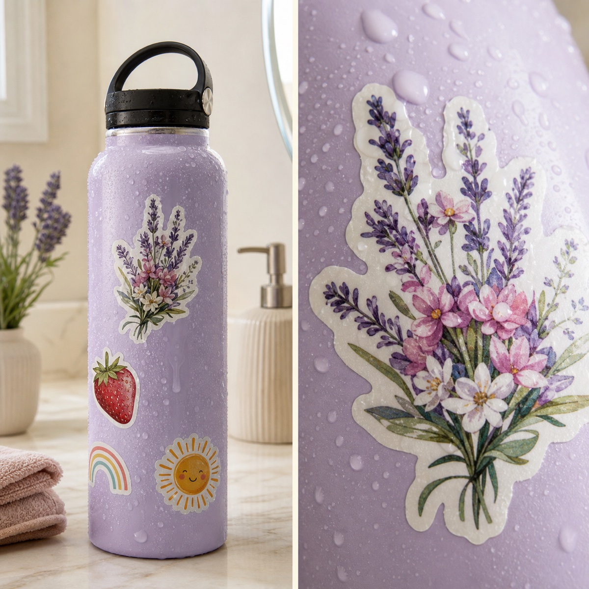 Custom Waterproof Stickers product examples and finish